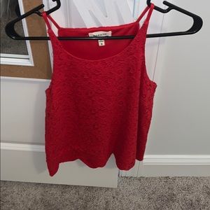 Red flower tank top
